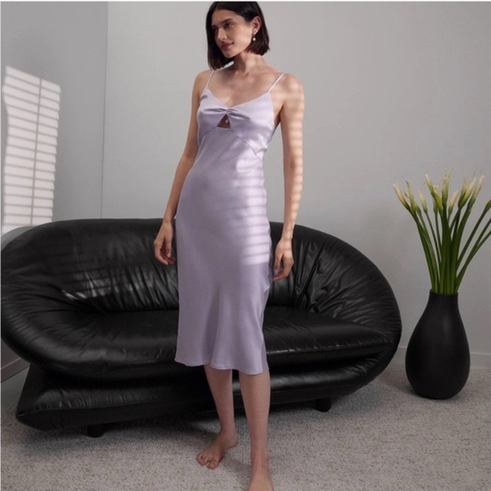 Lunya NWOT Small Washable Silk Pearl Cutout Dress